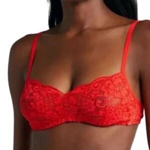 Elegant Red Lace Bra